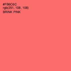 #FB6C6C - Brink Pink Color Image